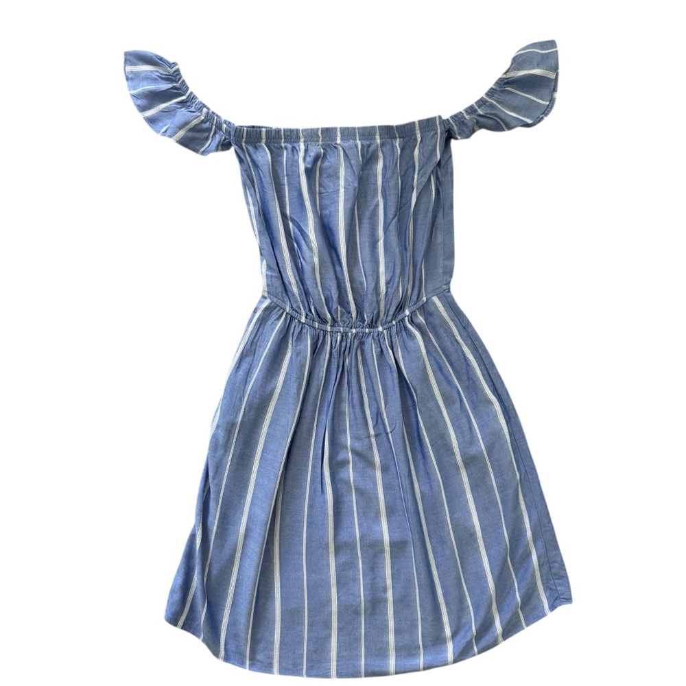 American Eagle Women’s Blue and White Stripe Mini Sundress With Pockets Size XS